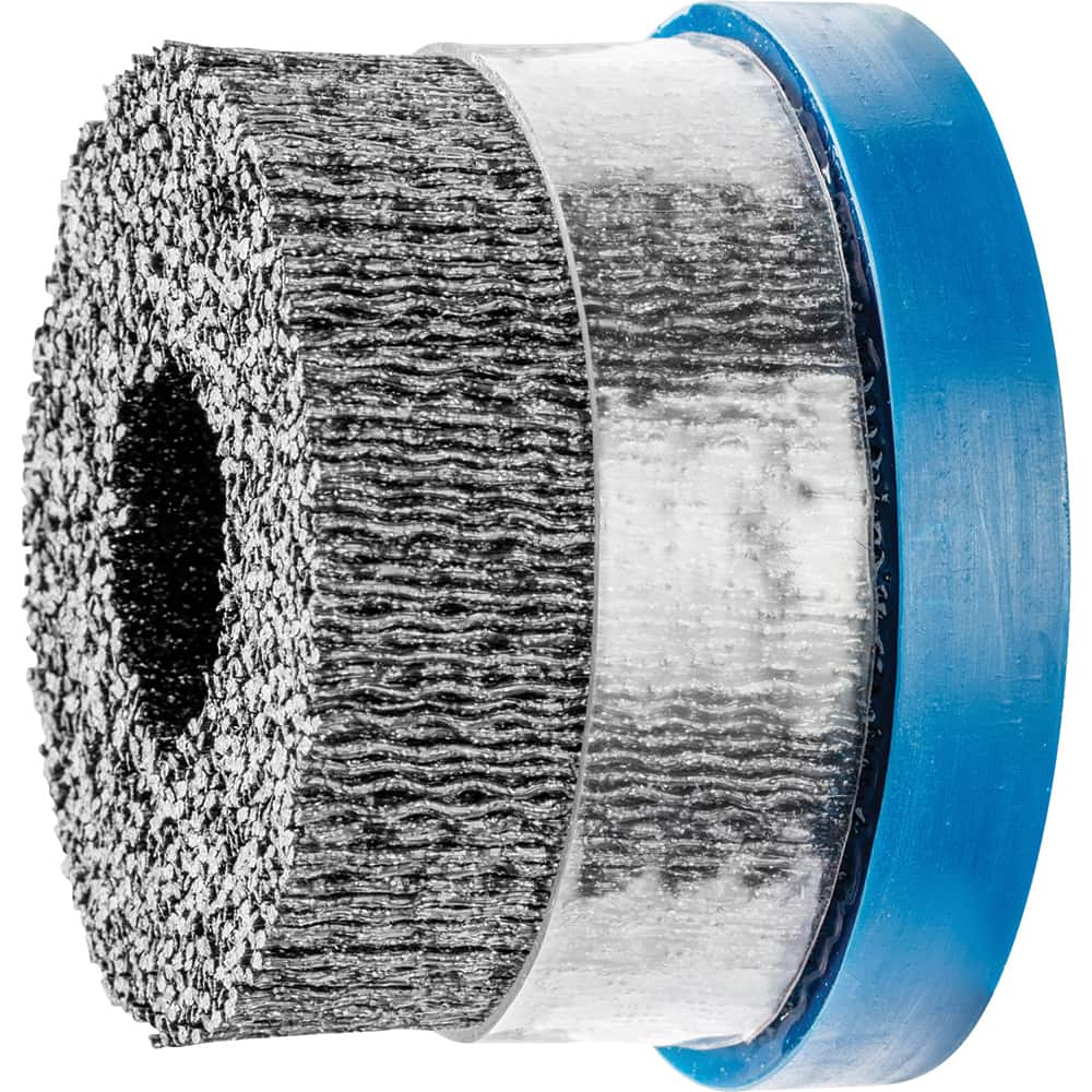 PFERD - Disc Brushes; Outside Diameter (Inch): 3 ; Grit: 120 ; Abrasive Material: Ceramic Oxide ; Brush Type: Crimped ; Connector Type: Arbor ; Arbor Hole Size (Inch): 7/8 - Exact Tool & Supply