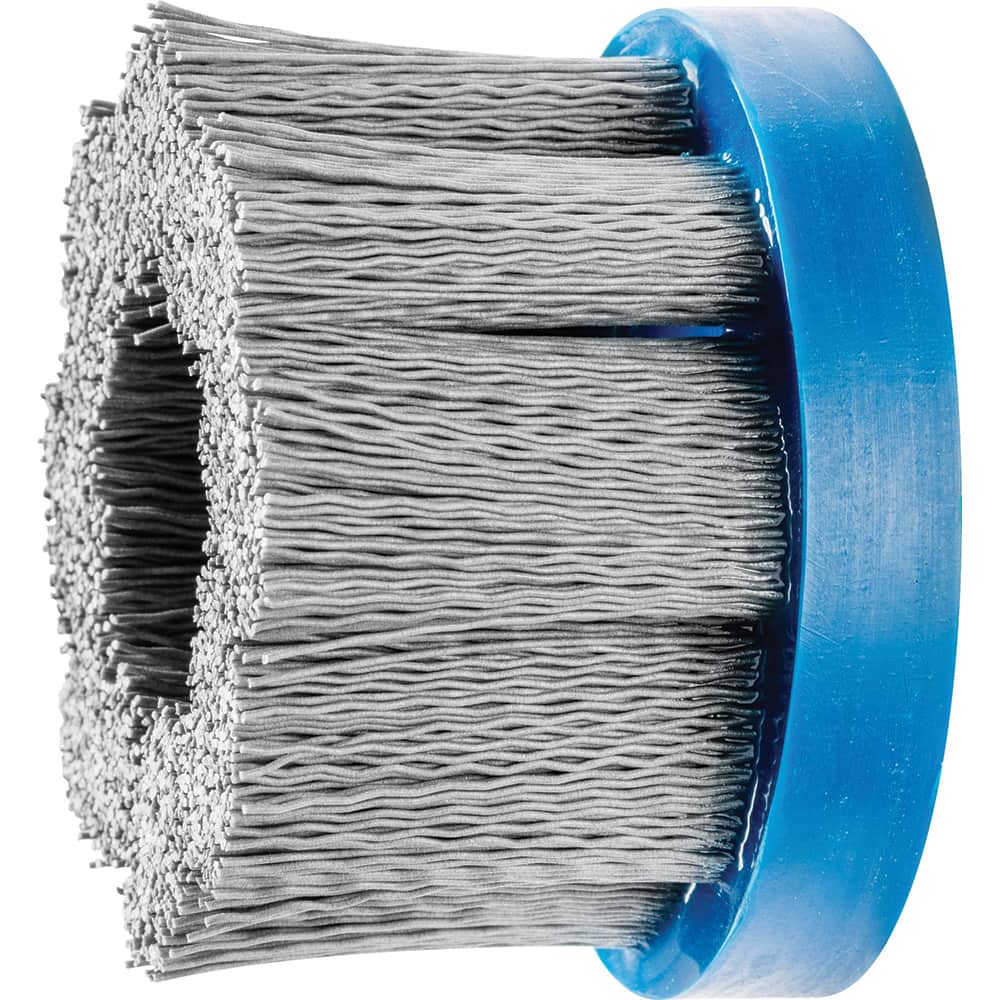 PFERD - Disc Brushes; Outside Diameter (Inch): 3 ; Grit: 320 ; Abrasive Material: Silicon Carbide ; Brush Type: Crimped ; Connector Type: Arbor ; Arbor Hole Size (Inch): 7/8 - Exact Tool & Supply