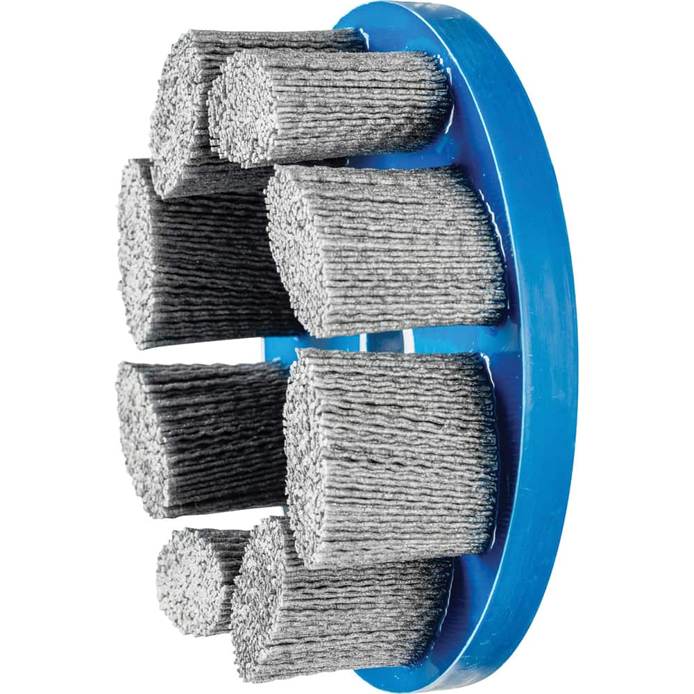 PFERD - Disc Brushes; Outside Diameter (Inch): 6 ; Grit: 80 ; Abrasive Material: Silicon Carbide ; Brush Type: Crimped ; Connector Type: Arbor ; Arbor Hole Size (Inch): 7/8 - Exact Tool & Supply