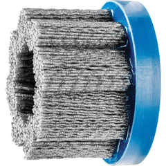 PFERD - Disc Brushes; Outside Diameter (Inch): 3 ; Grit: 120 ; Abrasive Material: Silicon Carbide ; Brush Type: Crimped ; Connector Type: Arbor ; Arbor Hole Size (Inch): 7/8 - Exact Tool & Supply