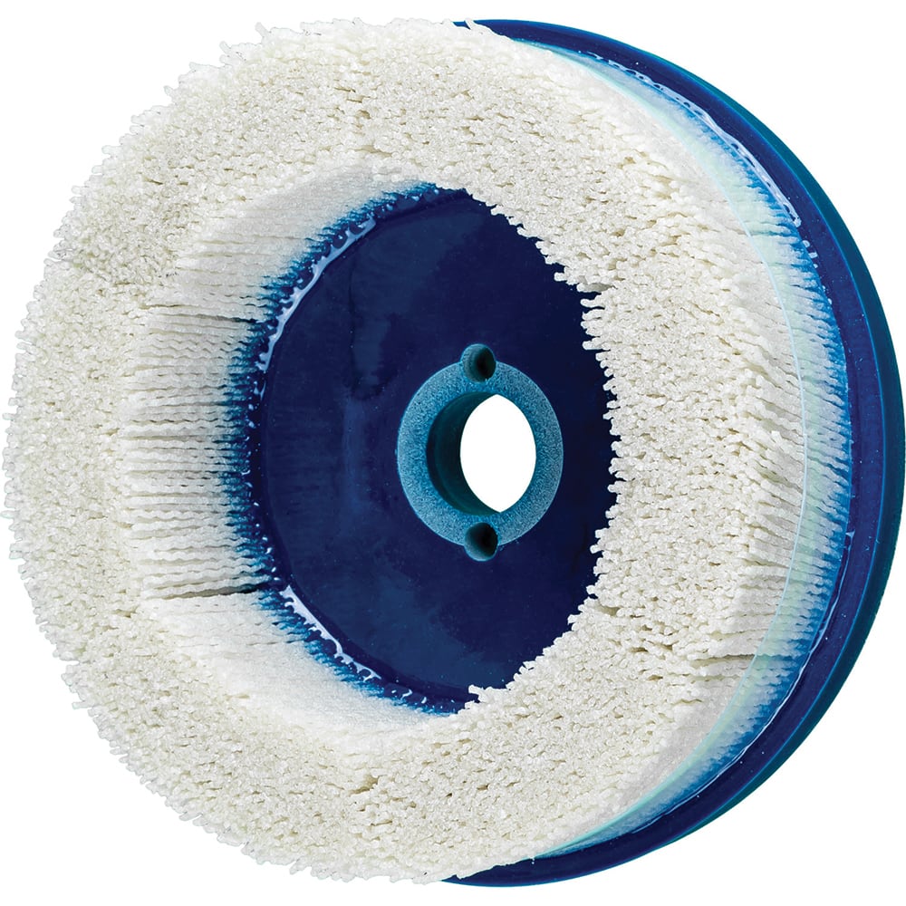 PFERD - Disc Brushes; Outside Diameter (Inch): 6 ; Grit: 80 ; Abrasive Material: Ceramic Oxide ; Brush Type: Crimped ; Connector Type: Arbor ; Arbor Hole Size (Inch): 7/8 - Exact Tool & Supply