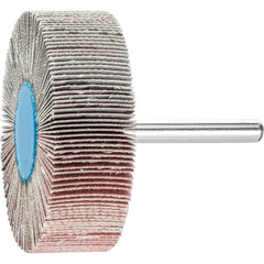 PFERD - Mounted Flap Wheels; Abrasive Type: Coated ; Outside Diameter (Inch): 2-1/2 ; Face Width (Inch): 1 ; Abrasive Material: Aluminum Oxide ; Grit: 240 ; Mounting Type: 1/4" Shank - Exact Tool & Supply