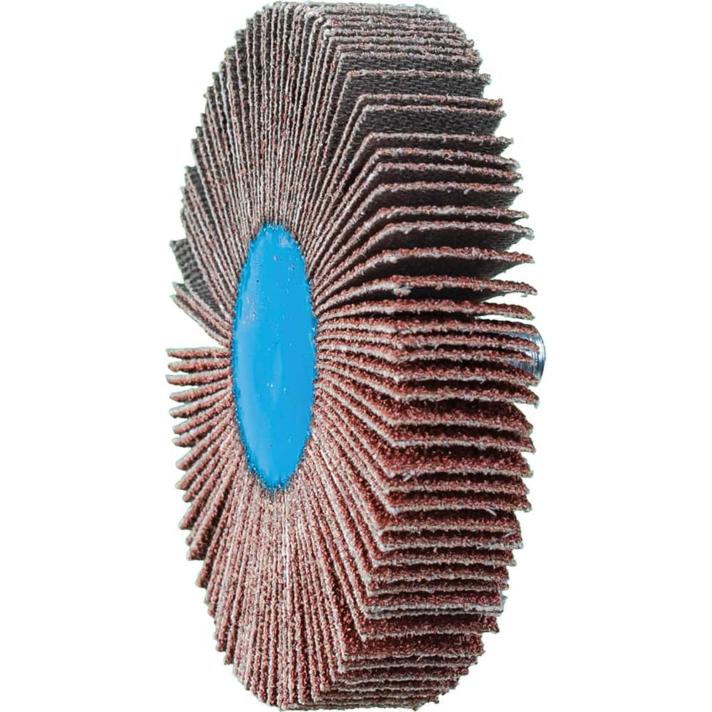 PFERD - Mounted Flap Wheels; Abrasive Type: Coated ; Outside Diameter (Inch): 2-1/2 ; Face Width (Inch): 1/2 ; Abrasive Material: Aluminum Oxide ; Grit: 60 ; Mounting Type: 1/4-20 Threaded - Exact Tool & Supply