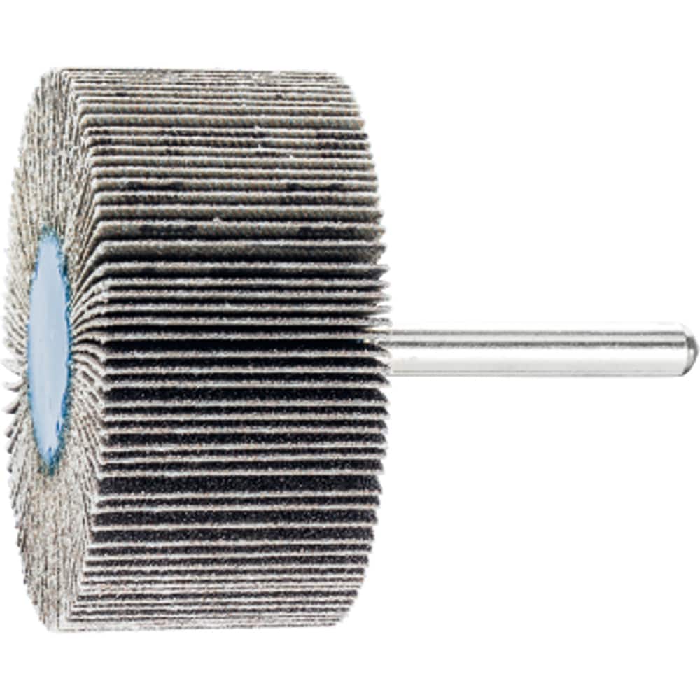 PFERD - Mounted Flap Wheels; Abrasive Type: Coated ; Outside Diameter (Inch): 1 ; Face Width (Inch): 1/2 ; Abrasive Material: Silicon Carbide ; Grit: 120 ; Mounting Type: 1/4" Shank - Exact Tool & Supply