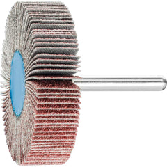 PFERD - Mounted Flap Wheels; Abrasive Type: Coated ; Outside Diameter (Inch): 2-1/2 ; Face Width (Inch): 1/2 ; Abrasive Material: Aluminum Oxide ; Grit: 40 ; Mounting Type: 1/4" Shank - Exact Tool & Supply