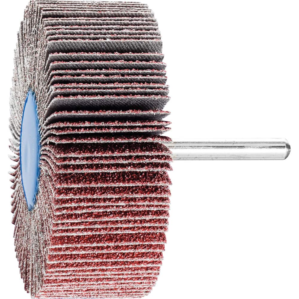 PFERD - Mounted Flap Wheels; Abrasive Type: Coated ; Outside Diameter (Inch): 3 ; Face Width (Inch): 1 ; Abrasive Material: Ceramic Oxide ; Grit: 40 ; Mounting Type: 1/4" Shank - Exact Tool & Supply