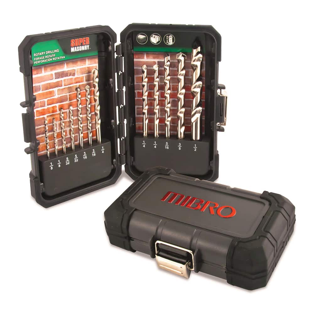 Mibro - Drill Bit Sets; System of Measurement: Inch ; Drill Bit Material: Carbide; Steel ; Drill Bit Set Type: Jobber Length Drill Bits ; Minimum Drill Bit Size (Decimal Inch): 0.1250 ; Minimum Drill Bit Size (Inch): 1/8 ; Maximum Drill Bit Size (Decimal - Exact Tool & Supply