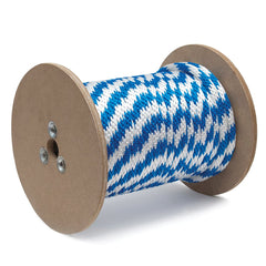 Mibro - Rope; Type: Solid Braid ; Head/Holder Diameter (Inch): 3/8 ; Material: Polypropylene ; Load Capacity (Lb.): 140.000 ; Maximum Length: 600.00 ; Color: Blue/White - Exact Tool & Supply