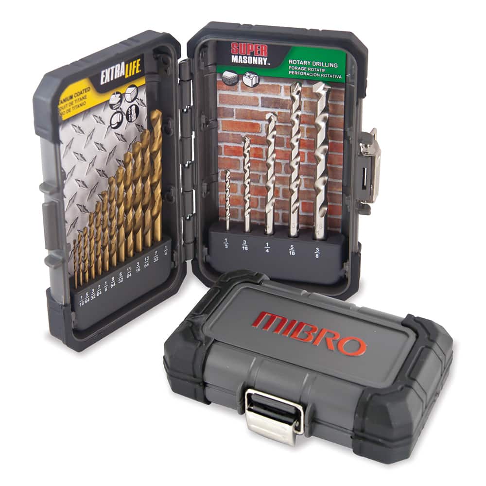 Mibro - Drill Bit Sets; System of Measurement: Inch ; Drill Bit Material: Titanium ; Drill Bit Set Type: Twist Drill Bits ; Minimum Drill Bit Size (Decimal Inch): 0.0625 ; Minimum Drill Bit Size (Inch): 1/16 ; Maximum Drill Bit Size (Decimal Inch): 0.2500 - Exact Tool & Supply