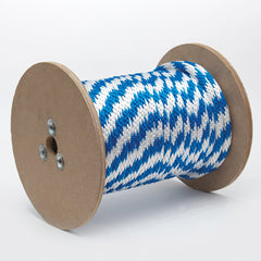 Mibro - Rope; Type: Solid Braid ; Head/Holder Diameter (Inch): 5/8 ; Material: Polypropylene ; Load Capacity (Lb.): 290.000 ; Maximum Length: 200.00 ; Color: Blue/White - Exact Tool & Supply