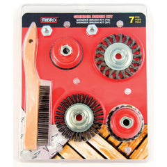 Mibro - Power Brush Sets; Brush Diameter (mm): 3; 4 ; Set Includes: (2) 1-1/2" Coarse Wire Wheel Brush; 2" Coarse Wire Wheel Brush; 2-1/2" Coarse Wire Wheel Brush; 3" Coarse Wire Wheel Brush; 2" Coarse Wire Cup Brush ; Number of Pieces: 7.000 ; Fill Mate - Exact Tool & Supply