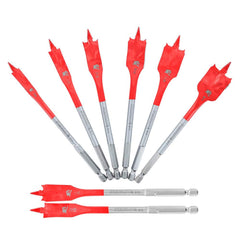 Freud - Drill Bit Sets; System of Measurement: Inch ; Drill Bit Material: Carbon Steel ; Drill Bit Set Type: Spade Drill Bits ; Minimum Drill Bit Size (Inch): 3/8 ; Maximum Drill Bit Size (Inch): 1 ; Drill Point Angle: 118 - Exact Tool & Supply