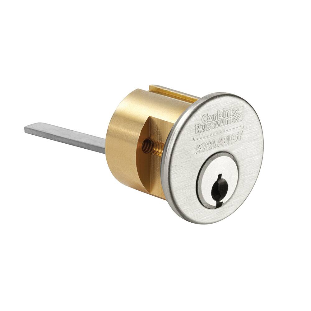 Corbin Russwin - Cylinders; Type: Mortise ; Keying: D1 Keyway ; Number of Pins: 6 ; Material: Brass ; Finish/Coating: Satin Chrome - Exact Tool & Supply