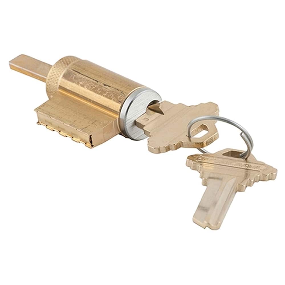 Schlage - Cylinders; Type: Conventional Core ; Keying: E Keyway ; Number of Pins: 6 ; Material: Brass ; Finish/Coating: Satin Chrome - Exact Tool & Supply