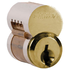 Corbin Russwin - Cylinders; Type: Removeable Core ; Keying: D1 Keyway ; Number of Pins: 6 ; Material: Brass ; Finish/Coating: Satin Brass - Exact Tool & Supply