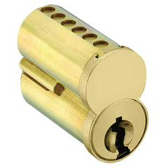 Arrow Lock - Cylinders; Type: Interchangeable Core ; Keying: MB Keyway ; Number of Pins: 7 ; Material: Brass ; Finish/Coating: Satin Brass - Exact Tool & Supply