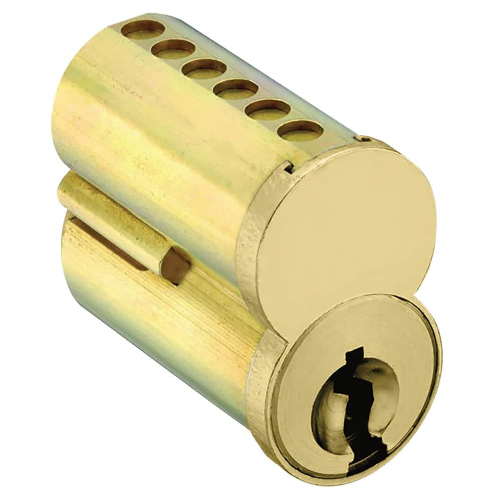 Arrow Lock - Cylinders; Type: Interchangeable Core ; Keying: AB Keyway ; Number of Pins: 7 ; Material: Brass ; Finish/Coating: Satin Brass - Exact Tool & Supply