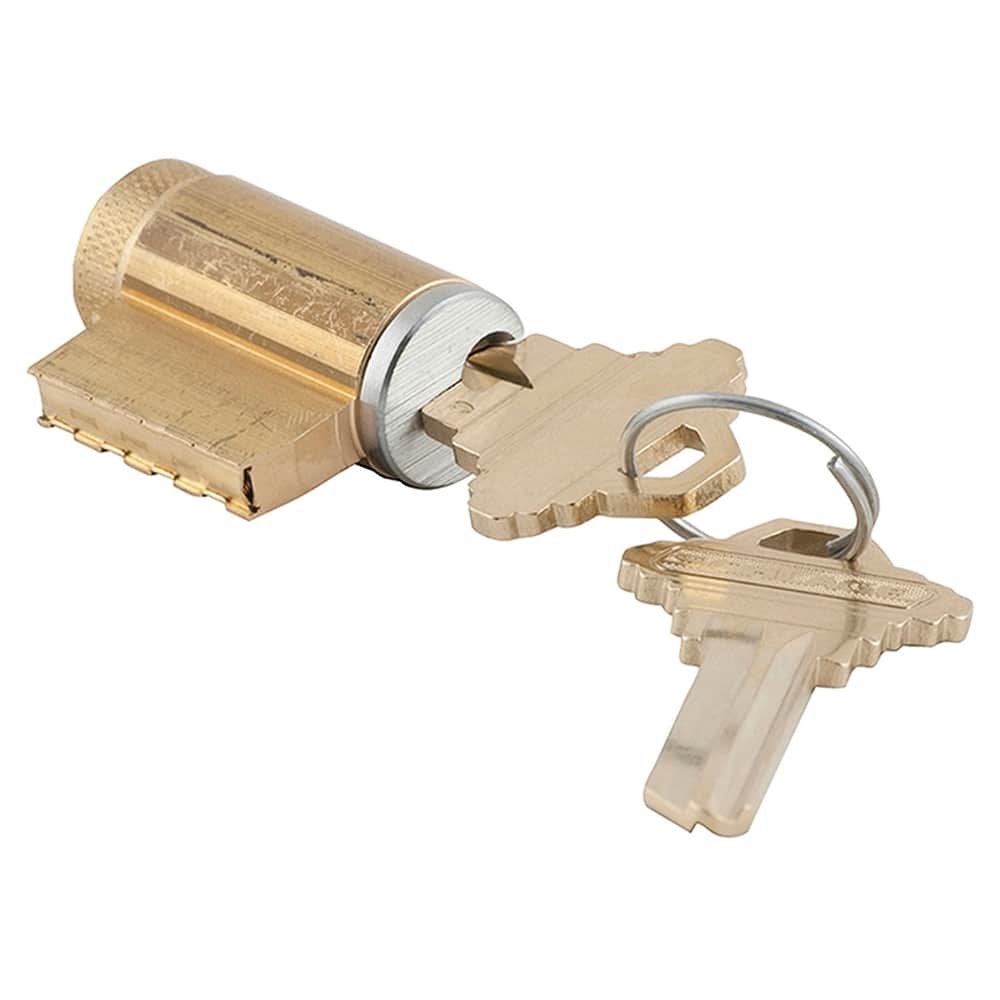 Schlage - Cylinders; Type: Conventional Core ; Keying: C Keyway ; Number of Pins: 6 ; Material: Brass ; Finish/Coating: Satin Chrome - Exact Tool & Supply