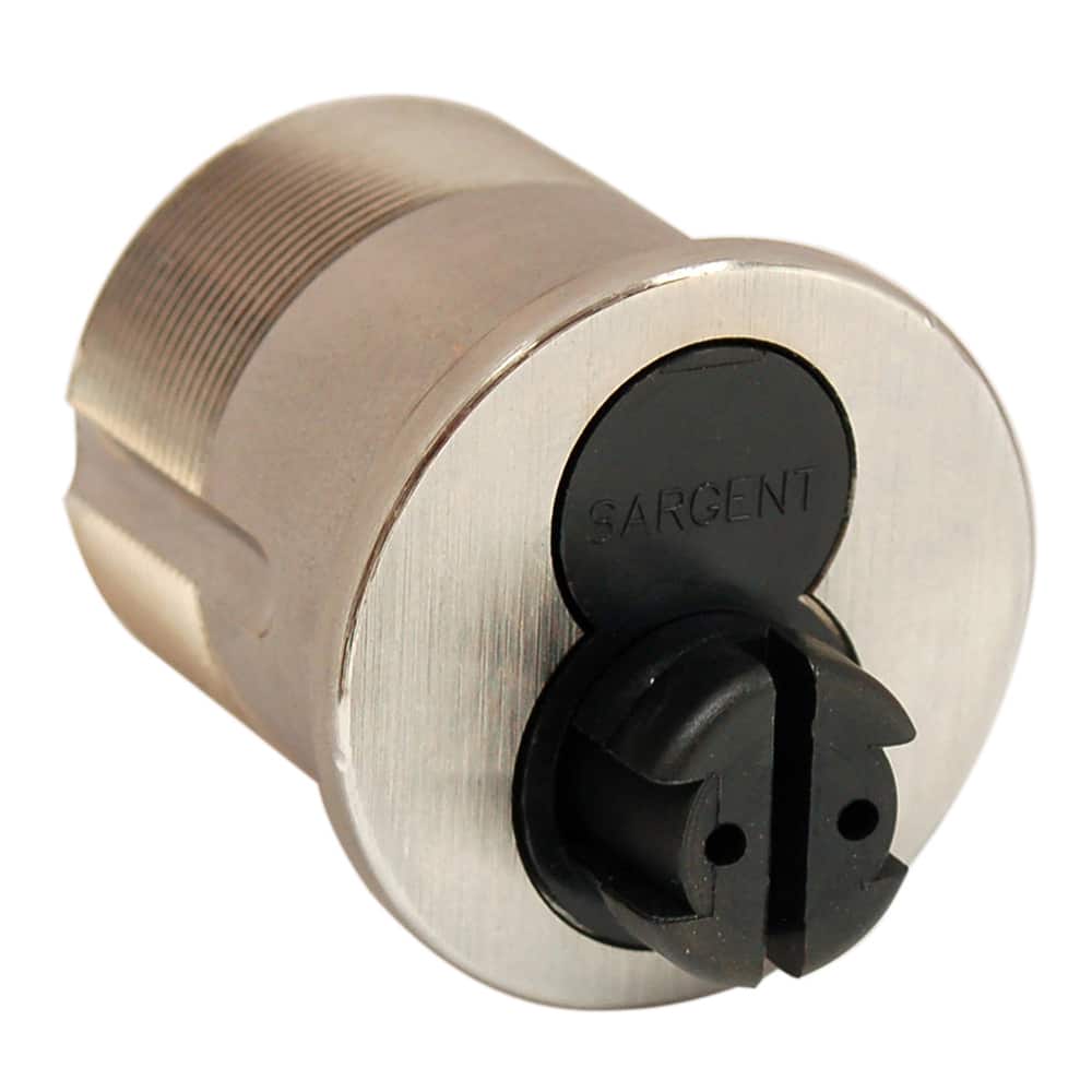 Sargent - Cylinders; Type: Mortise ; Keying: Less Core ; Number of Pins: 6 ; Material: Brass ; Finish/Coating: Stainless Steel - Exact Tool & Supply