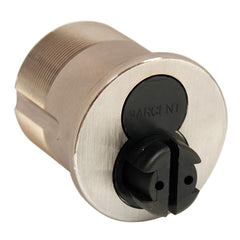 Sargent - Cylinders; Type: Mortise ; Keying: Less Core ; Number of Pins: 6 ; Material: Brass ; Finish/Coating: Stainless Steel - Exact Tool & Supply