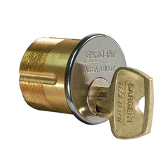Sargent - Cylinders; Type: Mortise ; Keying: LE Keyway ; Number of Pins: 6 ; Material: Brass ; Finish/Coating: Stainless Steel - Exact Tool & Supply