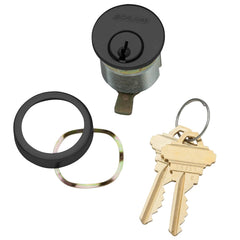 Schlage - Cylinders; Type: Mortise ; Keying: C Keyway ; Number of Pins: 6 ; Material: Brass ; Finish/Coating: Black - Exact Tool & Supply
