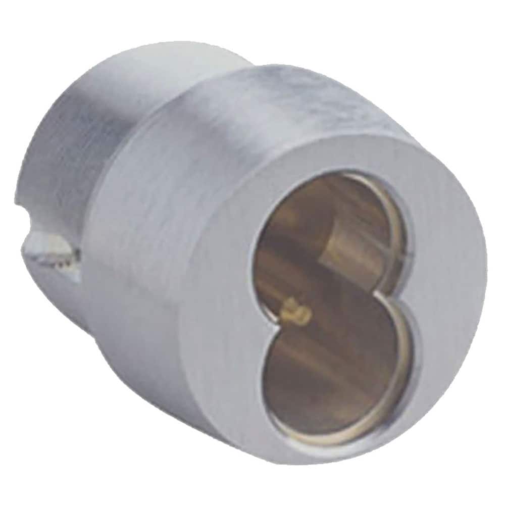 Arrow Lock - Cylinders; Type: Mortise ; Keying: Less Core ; Number of Pins: 7 ; Material: Brass ; Finish/Coating: Satin Chrome - Exact Tool & Supply