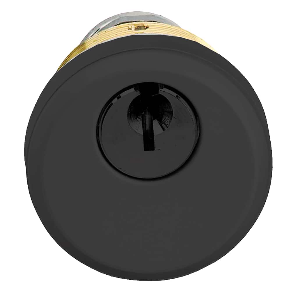 Adams Rite - Cylinders; Type: Mortise ; Keying: C Keyway ; Number of Pins: 5 ; Material: Brass ; Finish/Coating: Black - Exact Tool & Supply