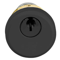 Adams Rite - Cylinders; Type: Mortise ; Keying: C Keyway ; Number of Pins: 5 ; Material: Brass ; Finish/Coating: Black - Exact Tool & Supply