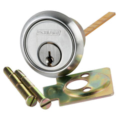 Schlage - Cylinders; Type: Mortise ; Keying: S123 Keyway ; Number of Pins: 6 ; Material: Brass ; Finish/Coating: Satin Chrome - Exact Tool & Supply
