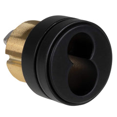 Schlage - Cylinders; Type: Mortise ; Keying: Less Core ; Number of Pins: 6 ; Material: Brass ; Finish/Coating: Black - Exact Tool & Supply