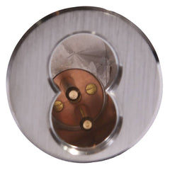 Arrow Lock - Cylinders; Type: Mortise ; Keying: Less Core ; Number of Pins: 6 ; Material: Brass ; Finish/Coating: Satin Chrome - Exact Tool & Supply