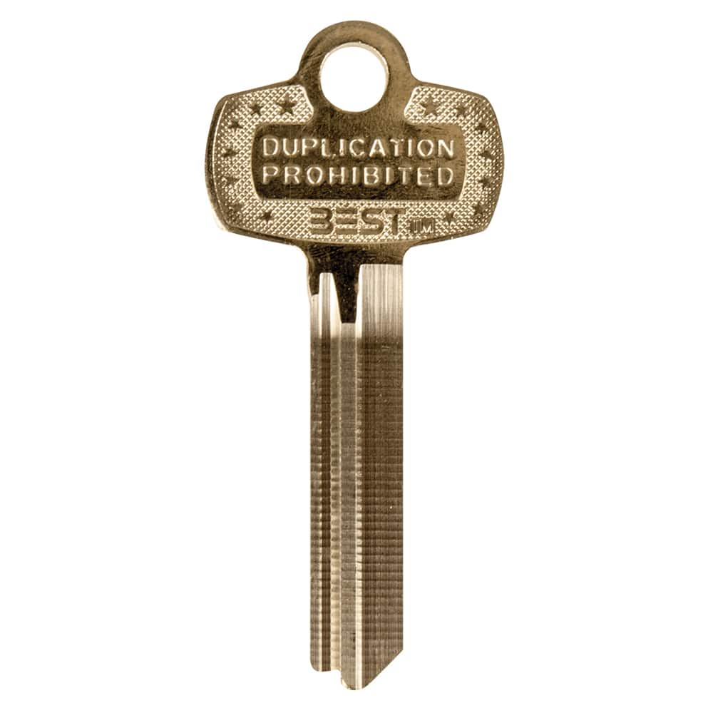 Best - Key Blanks; Type: Best ; Material: Brass - Exact Tool & Supply