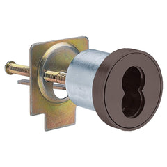 Schlage - Cylinders; Type: Mortise ; Keying: Less Core ; Number of Pins: 7 ; Material: Brass ; Finish/Coating: Oil Rubbed Bronze - Exact Tool & Supply