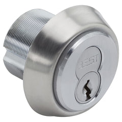 Best - Cylinders; Type: Mortise ; Keying: Less Core ; Number of Pins: 7 ; Material: Brass ; Finish/Coating: Satin Chrome - Exact Tool & Supply