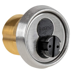 Sargent - Cylinders; Type: Mortise ; Keying: Less Core ; Number of Pins: 6 ; Material: Brass ; Finish/Coating: Stainless Steel - Exact Tool & Supply