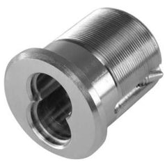 Best - Cylinders; Type: Mortise ; Keying: Less Core ; Number of Pins: 7 ; Material: Brass ; Finish/Coating: Satin Chrome - Exact Tool & Supply