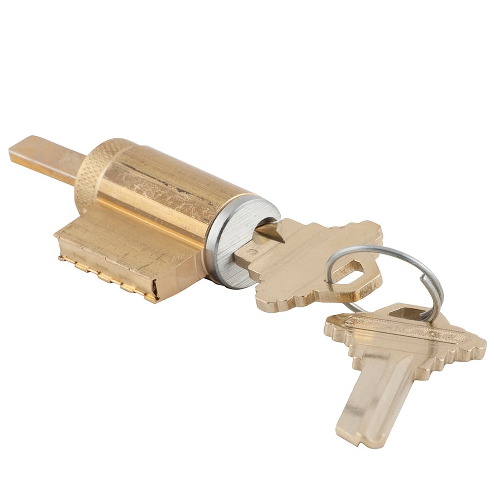 Schlage - Cylinders; Type: Conventional Core ; Keying: C123 Keyway ; Number of Pins: 6 ; Material: Brass ; Finish/Coating: Satin Chrome - Exact Tool & Supply