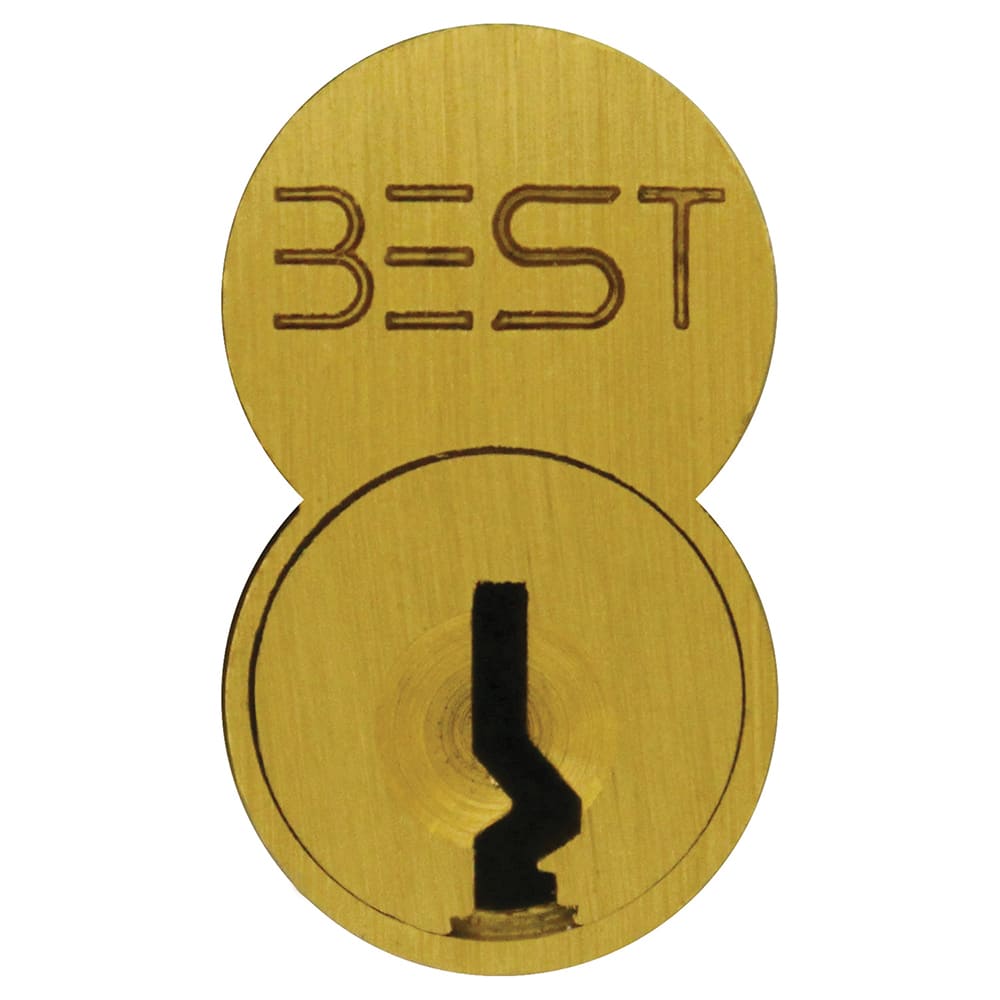 Best - Cylinders; Type: Interchangeable Core ; Keying: A Keyway ; Number of Pins: 6 ; Material: Brass ; Finish/Coating: Satin Brass - Exact Tool & Supply