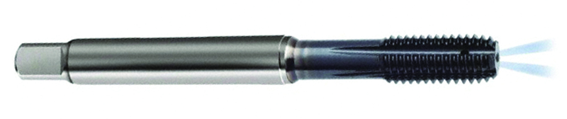 M6 x 1.0 Dia. - 6HX - 4 FL - PM Cobalt Semi-Bott Tap-ALCRN-Coolant-Thru-FORM-C - Exact Tool & Supply