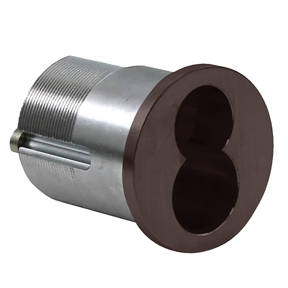 Schlage - Cylinders; Type: Mortise ; Keying: Less Core ; Number of Pins: 6 ; Material: Brass ; Finish/Coating: Satin Chrome - Exact Tool & Supply