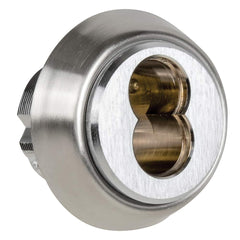 Best - Cylinders; Type: Mortise ; Keying: Less Core ; Number of Pins: 7 ; Material: Brass ; Finish/Coating: Satin Chrome - Exact Tool & Supply