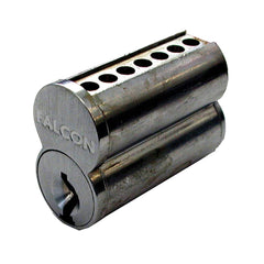 Falcon - Cylinders; Type: Interchangeable Core ; Keying: A Keyway ; Number of Pins: 7 ; Material: Brass ; Finish/Coating: Satin Chrome - Exact Tool & Supply