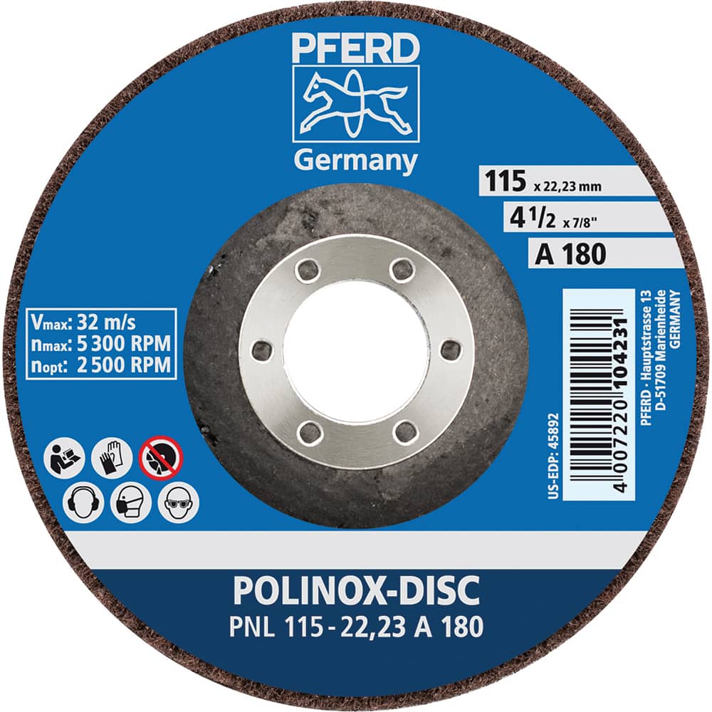 PFERD - 4-1/2 x 3/4" Aluminum Oxide Deburring Disc - Exact Tool & Supply