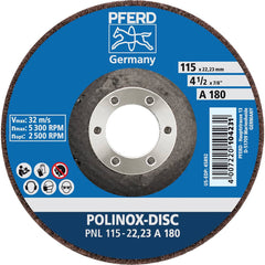 PFERD - 4-1/2 x 3/4" Aluminum Oxide Deburring Disc - Exact Tool & Supply
