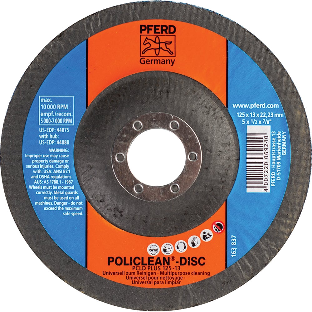PFERD - 5 x 1/2" Aluminum Oxide Deburring Disc - Exact Tool & Supply