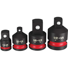 Milwaukee Tool - 4 Pc 1/4 - 1/2" Drive Impact Socket Set - Exact Tool & Supply