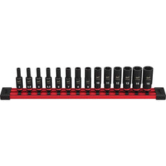 Milwaukee Tool - 14 Pc 1/4" Drive Deep Socket Set - Exact Tool & Supply