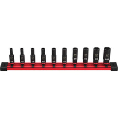 Milwaukee Tool - 10 Pc 1/4" Drive Deep Socket Set - Exact Tool & Supply