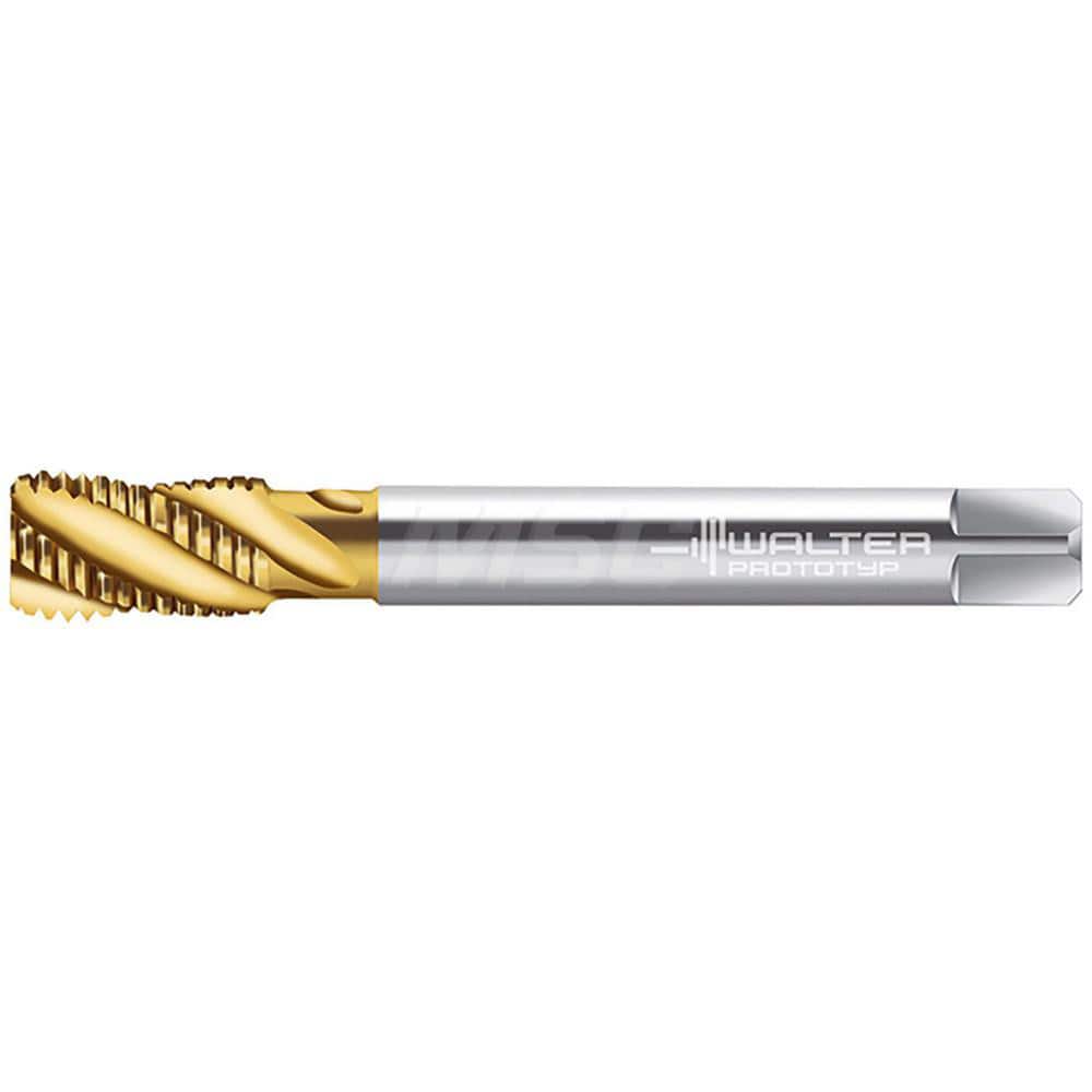 Spiral Flute Tap: 3/4-10, UNC, 4 Flute, Semi-Bottoming, 2B Class of Fit, High Speed Steel-E, TiN Finish Right Hand Flute, Right Hand Thread, Series TC115
